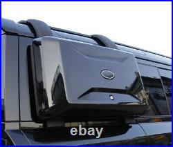 2PCS Glossy Black Side Gear Box +Side Ladder Fits For LR Defender 90 2020-2024