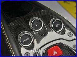 2×Real Carbon Fiber Gear Shift Box Panel Cover Trim Fit For Ferrari 458 2011-16