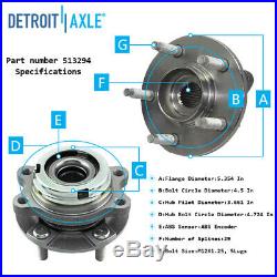 3.5L Front & Rear Wheel Bearing Hub for 07 08 2009 2010 2011 2012 Nissan Altima