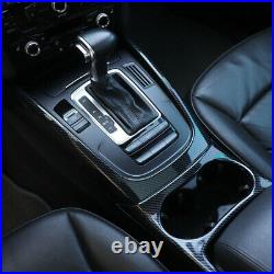 Carbon Fiber ABS Gear Shift Box Panel Cover Trim Fit For Audi Q5 2010-2017