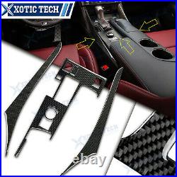 Carbon Fiber Gear Shift Box Panel + Side Cover Trims For Lexus IS250 IS350 14-18