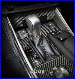 Carbon Fiber Gear Shift Box Panel + Side Cover Trims For Lexus IS250 IS350 14-18