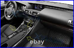 Carbon Fiber Gear Shift Box Panel + Side Cover Trims For Lexus IS250 IS350 14-18