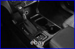 Carbon Fiber Inner Gear Box Shift Panel Cover Trim For Ford Escape Kuga 2017-19