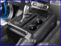 Carbon Fiber Inner Gear Shift Box Panel Cover Trim For Ford F150 F-150 2015-20 S