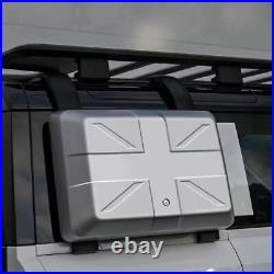 Exterior Side Gear Box Fits For LR Defender 110 90 2020+Matte Silver Tool Box
