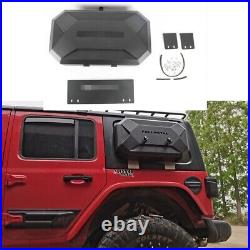 Exterior Side Gear Box Fits For Wrangler JL 4D 2018+ Tool Carrier Box Black Alu