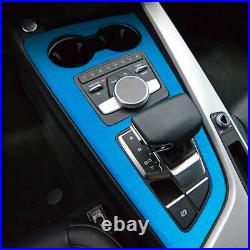 Fit For Audi A4 A5 2017-2021 Blue Alcantara Middle Console Gear Shift Panel Trim