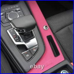 Fit For Audi A4 A5 2017-2022 Pink Alcantara Console Gear Shift Frame Cover Trim
