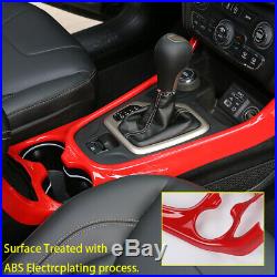 Fit For Jeep Cherokee 2014+ Car Gear Shift Box Panel Decor Frame Trim Cover Red