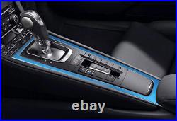 Fit For Porsche 718 16-2021 Blue Titanium Central Console Gear Shift Panel Trim