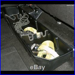 Fits 15-18 F150/F250 Super Crew Blk Under Seat Storage Cargo Organizer Gear Box