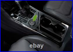 For 2017-2021 Volkswagen Tiguan Black Steel Gear Box Shift & Cup Holder Panel