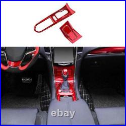 For Cadillac ATS 2013-2019 Red Inner Gear Box Shift Panel Decoration Cover Trim
