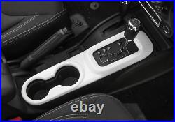 For Jeep Wrangler JK 2011-2017 ABS White Inner Gear Box Shift Panel Cover Trim
