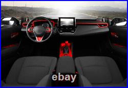 Gear Box Shift & Cup Holder Panel Cover Trim Red For 2019-2021 Toyota Corolla