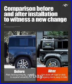 Glossy Black Exterior Side Mounted Gear Box Carrier Fits For Defender 2020-2024