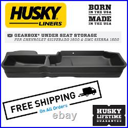 Husky Liners Gearbox Under Seat Storage Box Fits 2019 Silverado Sierra Crew Cab