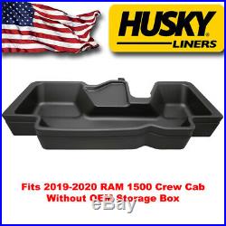 Husky Under Seat Storage Box fit 2019-2020 RAM 1500 Crew Cab without factory box