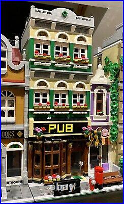 LEGO CUSTOM MODULAR PUB fits with 10264 for city or train display MOC 624