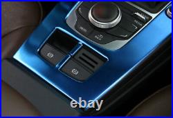Middle Console Gear Shift Panel Trim Fit For Audi A3 S3 2014-2020 Blue Titanium