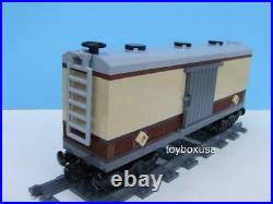 New Custom Built Box Car Train Built with New Lego Bricks fits Emerald Night 10194