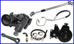 Power Steering Gear Box Kit, 4/6 Cyl Bracket, Smog Pulley, 201, Fits 72-75 Jeep Cj