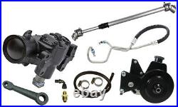 Power Steering Gear Box Kit, 4/6 Cyl Bracket, Smog Pulley, 201, Fits 76-86 Jeep Cj