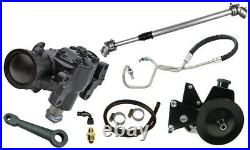 Power Steering Gear Box Kit, 4/6 Cyl Brkt, Single Pulley, 201, Fits 72-75 Jeep Cj