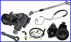 Power Steering Gear Box Kit, 4/6 Cyl Smog Bracket, 201, Fits 72-75 Jeep Cj