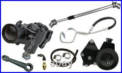Power Steering Gear Box Kit, 4/6 Cyl Smog Bracket, 201, Fits 76-86 Jeep Cj