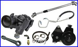 Power Steering Gear Box Kit, 4/6 Cyl Smog Bracket, Pulley, 201, Fits 72-75 Jeep Cj