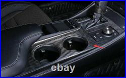 Real Carbon Fiber Gear Box Shift & Cup Holder Panel For Lexus RC350 200t 15-2018
