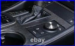 Real Carbon Fiber Gear Box Shift & Cup Holder Panel For Lexus RC350 200t 15-2018