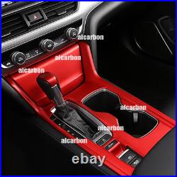 Red Style Gear Shift Box Panel Holder Cover Trim Fit For Honda Accord 2018-2022