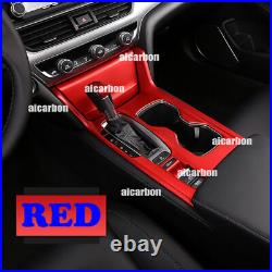 Red Style Gear Shift Box Panel Holder Cover Trim Fit For Honda Accord 2018-2022