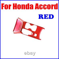 Red Style Gear Shift Box Panel Holder Cover Trim Fit For Honda Accord 2018-2022