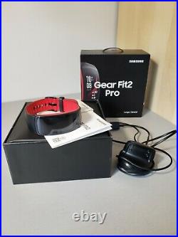 Samsung Gear Fit2 Pro Black Fitness Band Smart Watch Open box Large