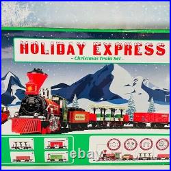The HOLIDAY EXPRESS Christmas Train Set 30pc Fits around 7 Foot Tree NEW IN BOX