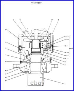 Yr32w00002s001 Shaft Pinion Fits Kobelc Sk60-5 Swing Reduction, Swing Gear Box